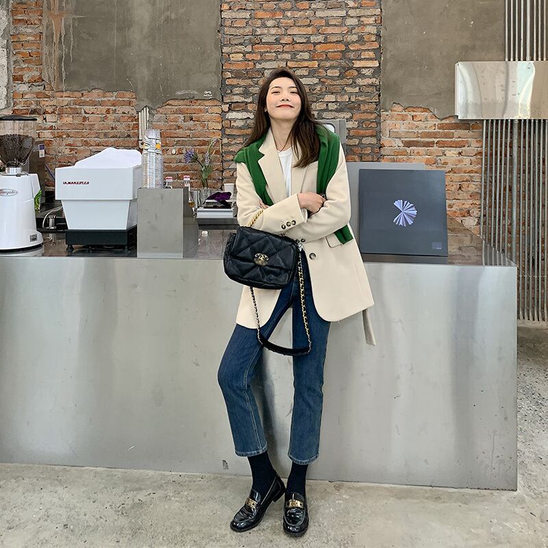 コート レディーススタイルルーズショートブレザー HUCHUJING80448738808