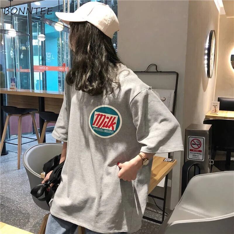 【新作】【送料無料】 Tシャツ女性ルーズ韓国スタイルオールマッチオル原宿学生婦人服 O ネックトレンディレジャーシンプルな夏デイリー 0234903854266