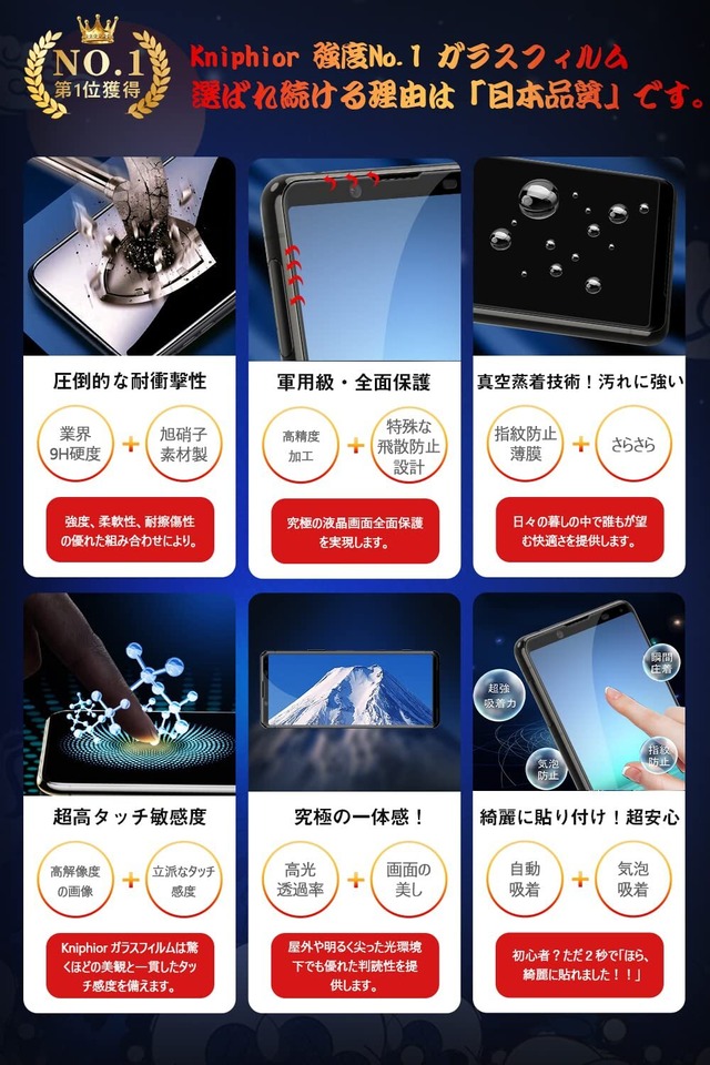 Xperia 5 II ガラスフィルム SO-52A SOG02 液晶保護 フィルム 日本旭硝子素材製 強化極細黒縁 硬度9H 耐衝撃 撥水撥油 指紋防止 貼り付け簡単 自動吸着 気泡ゼロ 飛散防止 エクスペリア 5 II 強化ガラス 【2枚入り】