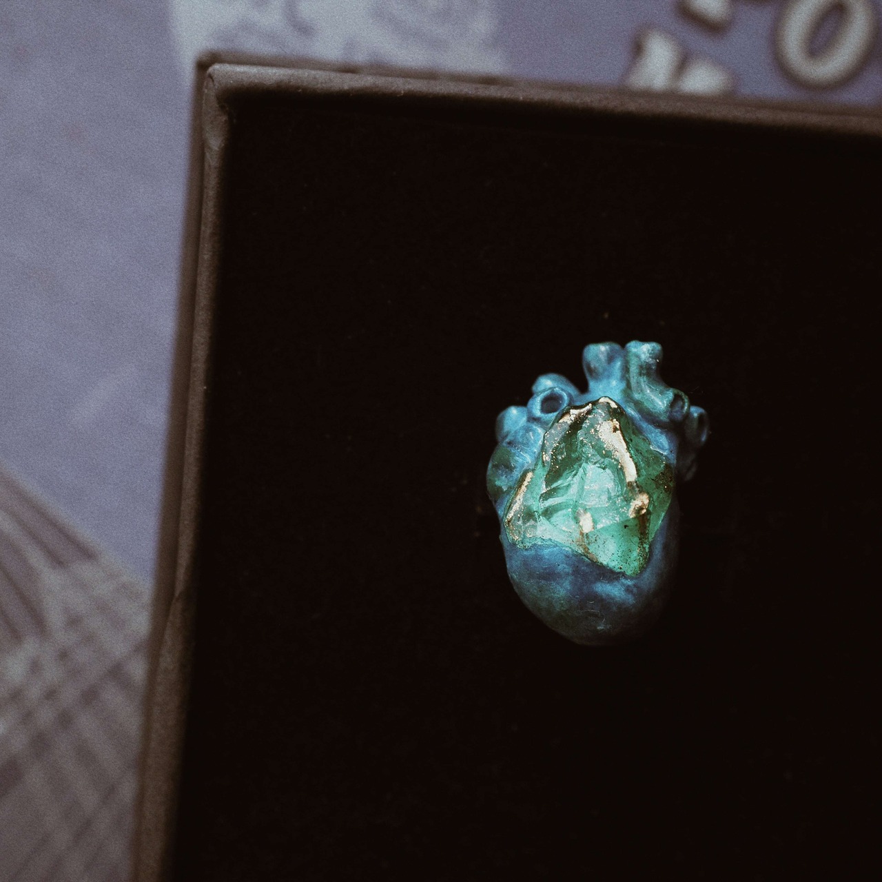 Mermaid's tear and heart  ring