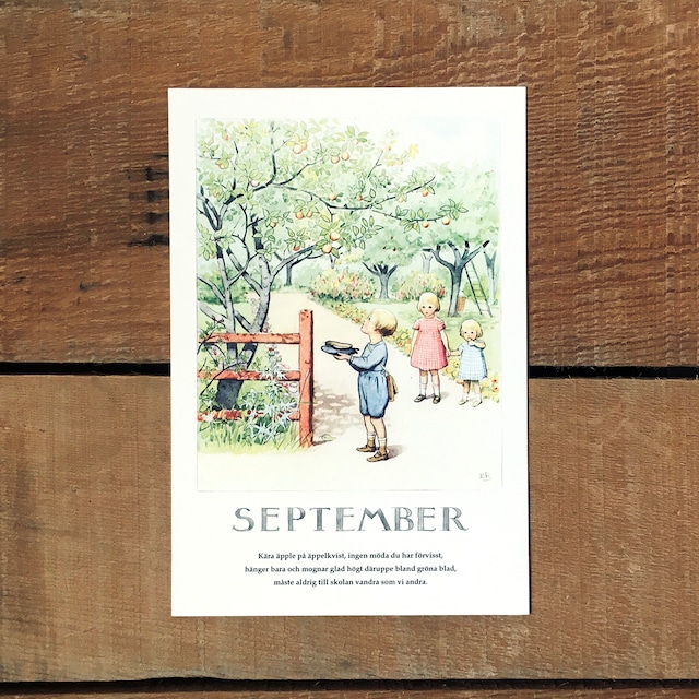 ポストカード「9月@SEPTEMBER（いちねんのうた - 09）」