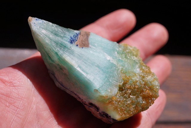 アラゴナイト / アズライト　Aragonite with Azurite ①