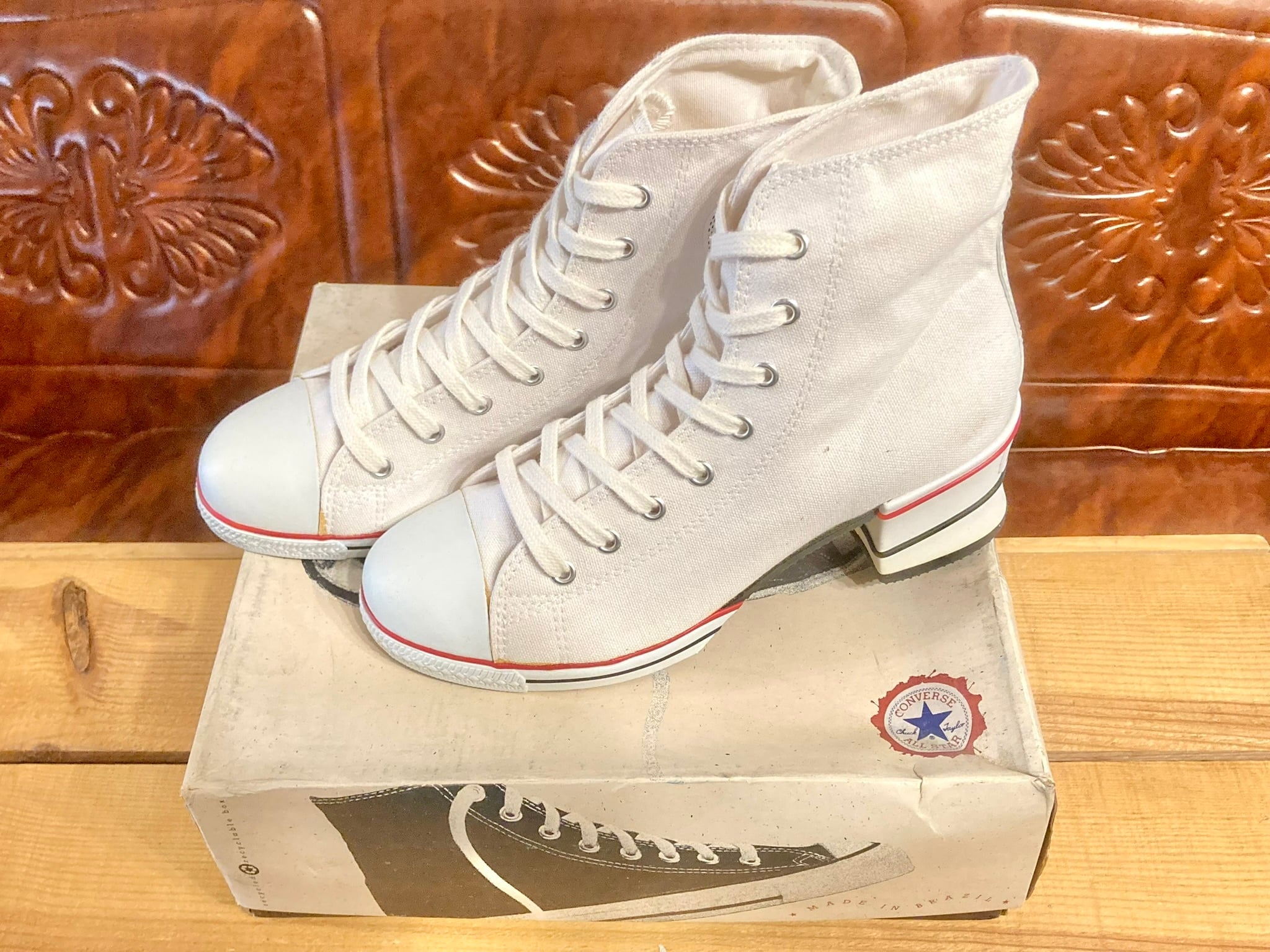 converse(コンバース)HI HEELED(ハイヒールド) Hi 7 24cm 白 厚底 90s 256