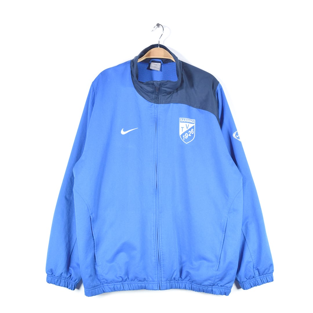 ナイキ トラックジャケット ユーロ チーム別注 ジャージ 青紺 ナイロンジャケット NIKE メンズXL 古着 @CK0202