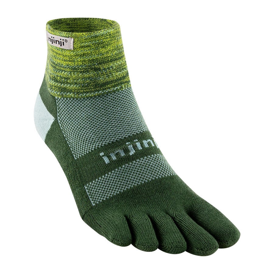 injinji(インジンジ)トレイルミッドウェイトミニクルー -バジル(BAS) ユニセックス 5本指ソックス 日常用にもおすすめ