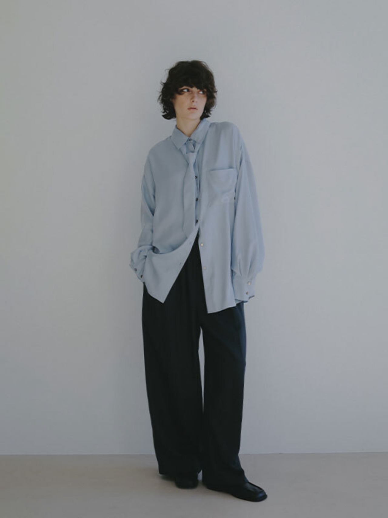 ETRE TOKYO キュプラネクタイオーバーサイズシャツ