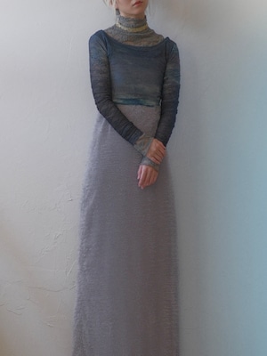 Marbled Sheer Top  / BLUE