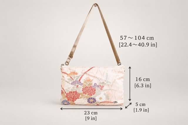 両面帯サコッシュ・蜀江文様に花紋 ・400-445