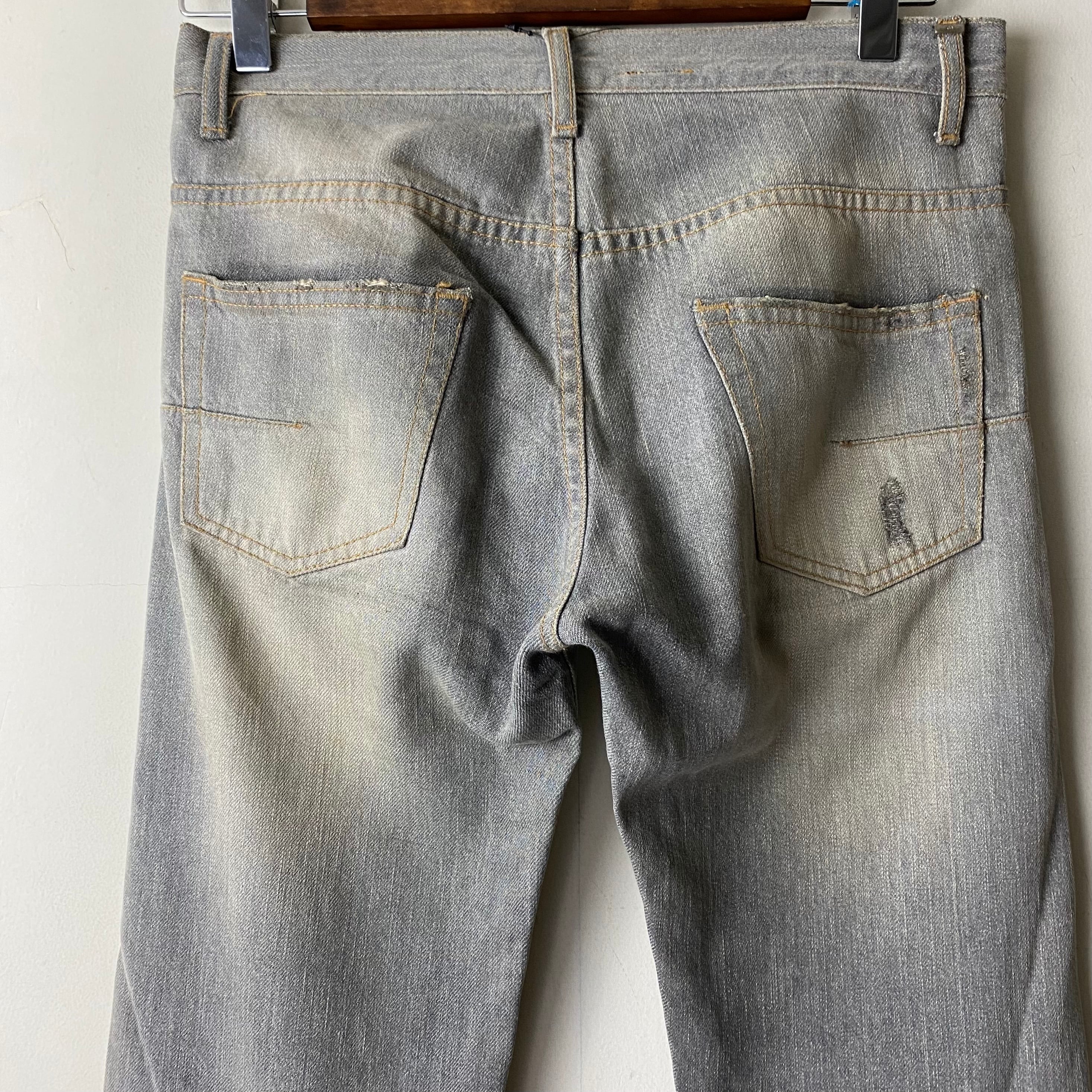 2006SS DIOR HOMME faded gray denim skinny pants | NOIR ONLINE