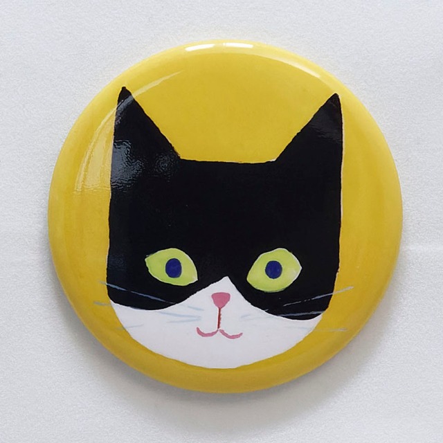 森邦保作品 猫マグネット N05（白黒猫イメージ）ロゴマークなしです。