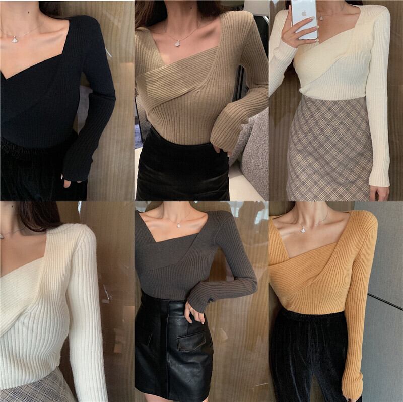 オータムウィンタースリムVネックセーター レディース ロング 秋物 冬物 ドラファッションホール89480286709