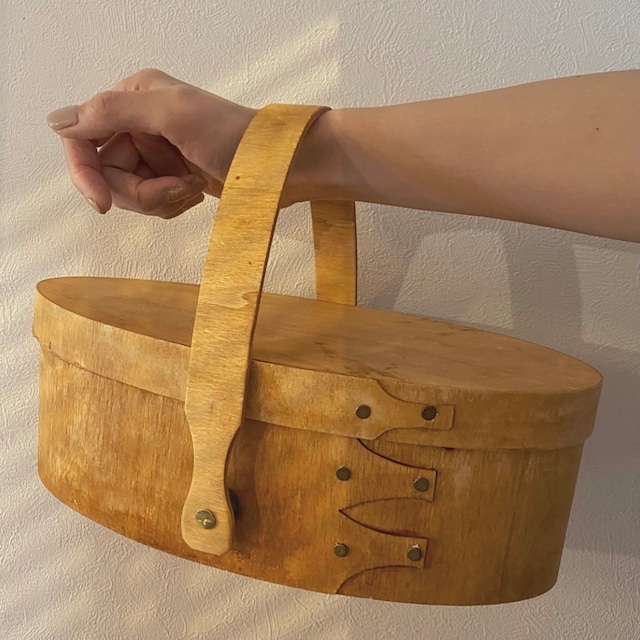 【即納/OUTLET】wood oval shaker box Lsize 木製オーバルシェーカーボックスLサイズ