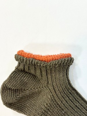 yahae・Linen Sneaker Socks・Olive