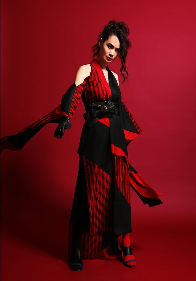 鳳凰ドレス（phoenix dress）Red × Black | MANAKA