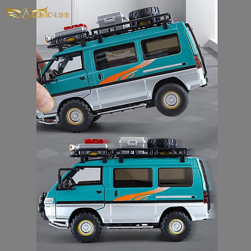 三菱 DELICA デリカ 1/24 ミニカー 全2色 ライト点灯 エンジンサウンド