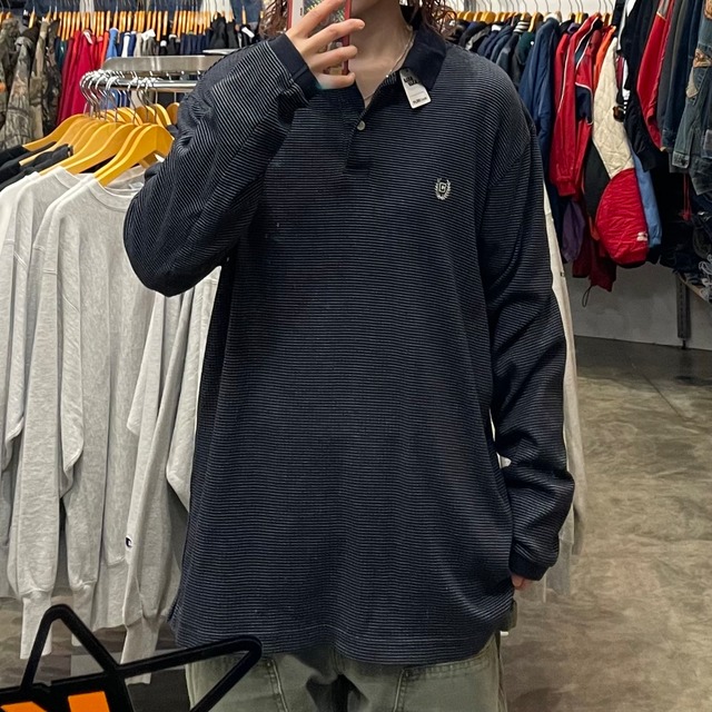 【CHAPS/チャップス】長袖ポロシャツ