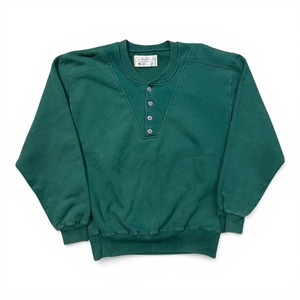 USA製 "M" 90年代 L.L.BEAN×RUSSELL ATHLETIC エルエルビーン×ラッセル ヘンリーネック 無地スウェット 緑 古着 古着屋 高円寺 ビンテージ n60308