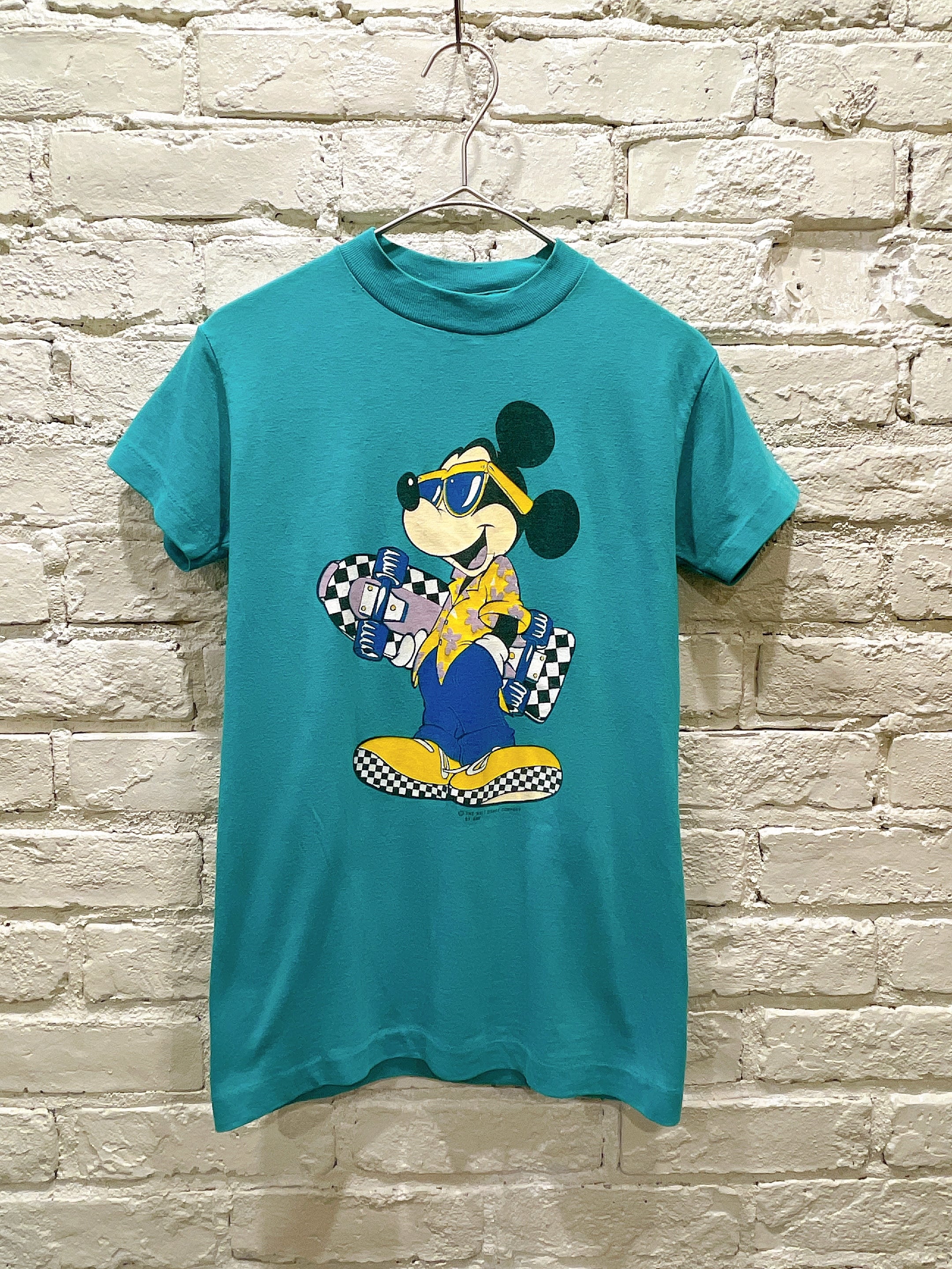 希少　 大判プリント　ヴィンテージ　ミッキー マウス　Tシャツ　USA