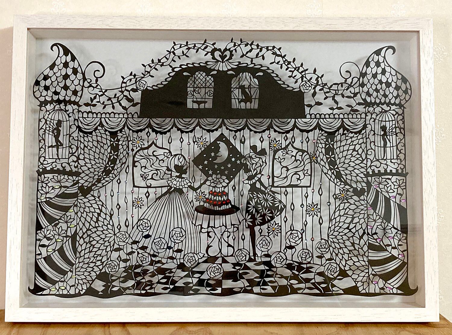 藤優里『Melody house』切り絵作品 39.4 x 50.9 cm