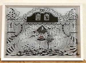 藤優里『Melody house』切り絵作品 39.4 x 50.9 cm