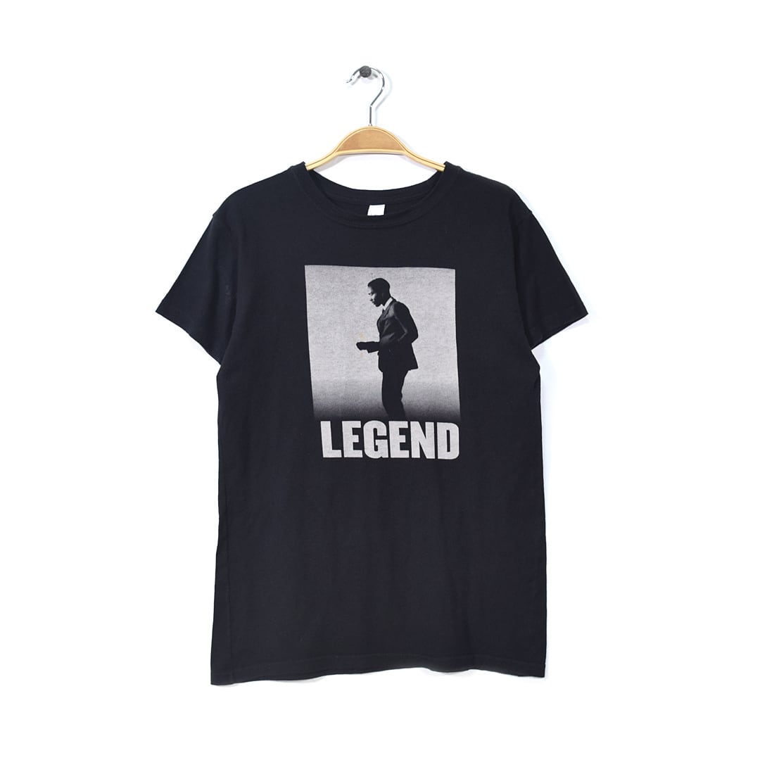 ジョンレジェンド Tシャツ ブラック 黒 R&B JOHN LEGEND メンズS相当 古着 @AF0001