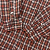 Papas パパス チェック 長袖シャツ L/レッド×グレー系 メンズ