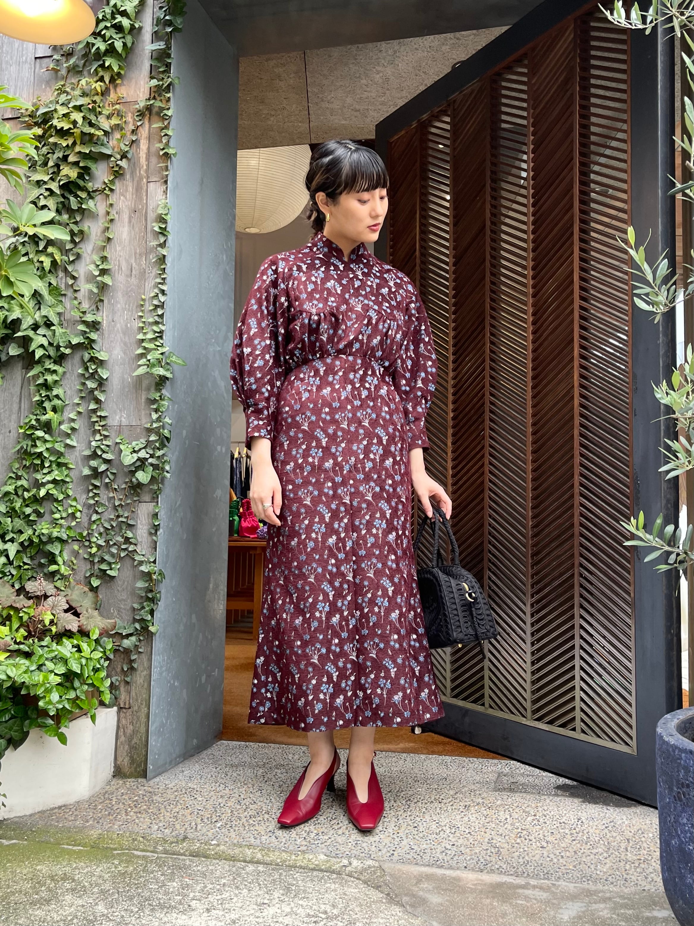 Mame Kurogouchi Floral Jacquard Dress-