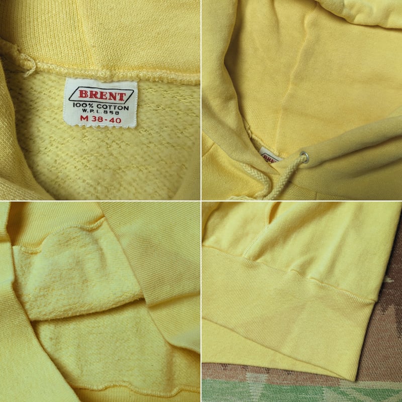 60s BRENT Yellow Sweat Parka (M) | Wonder Wear 60s BRENT Yellow Sweat Parka (M) | Wonder Wear