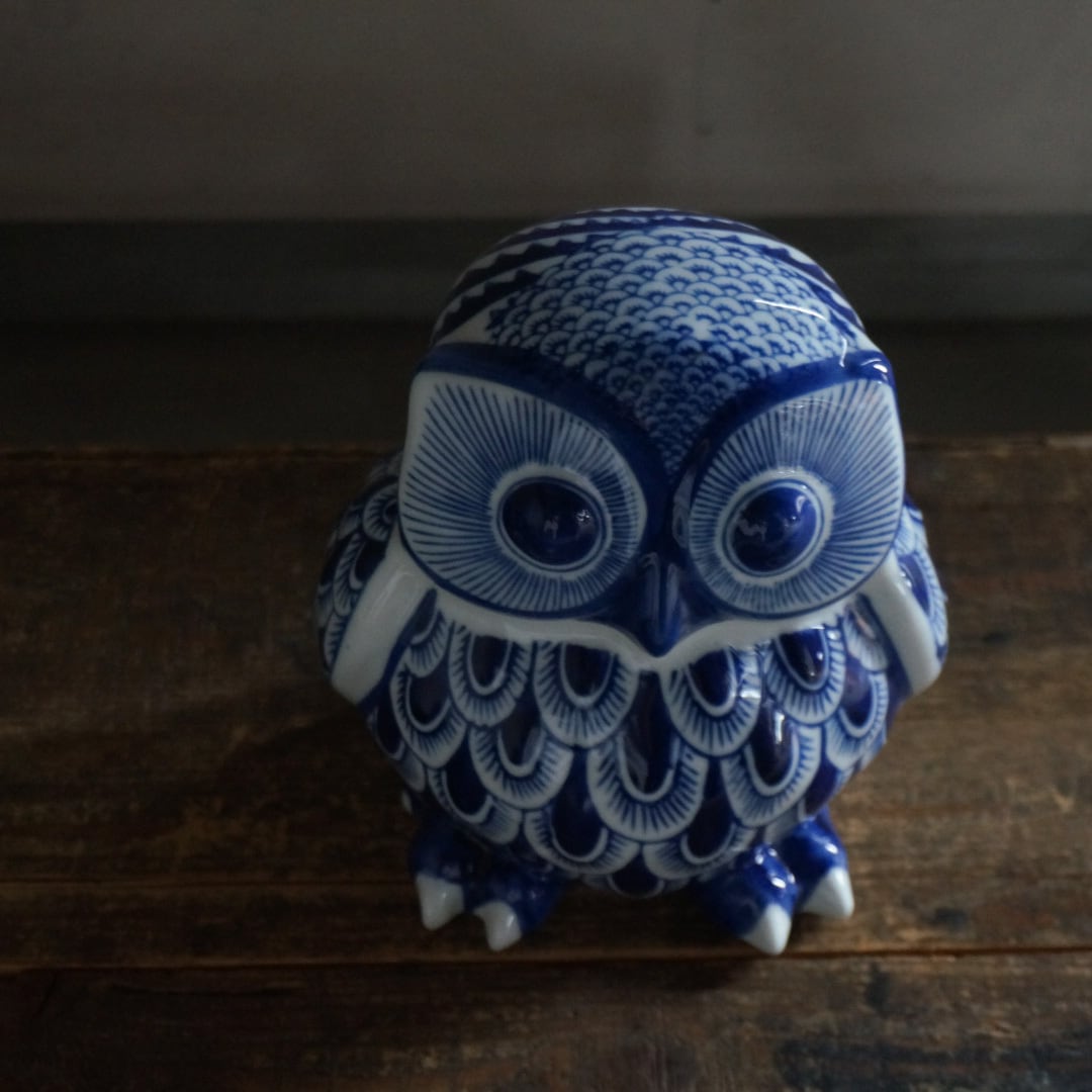 古い陶器フクロウの置物 | Konishi Koffee web shop