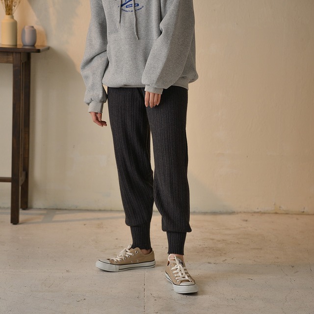 rib knit pants 02110045