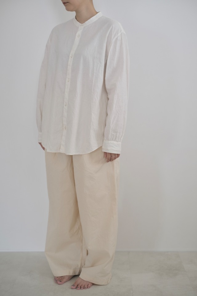 Gather shirt - Ash white