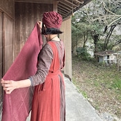 ラムナミ ストール バーガンディ