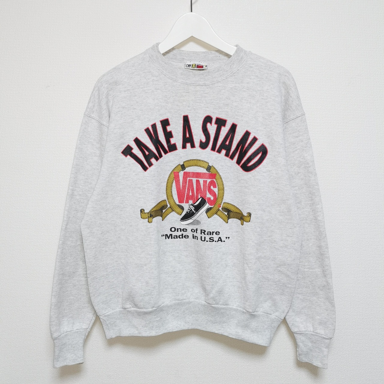 送料無料 M 90s VANS オールド バンズ 霜降り スウェット トレーナー 