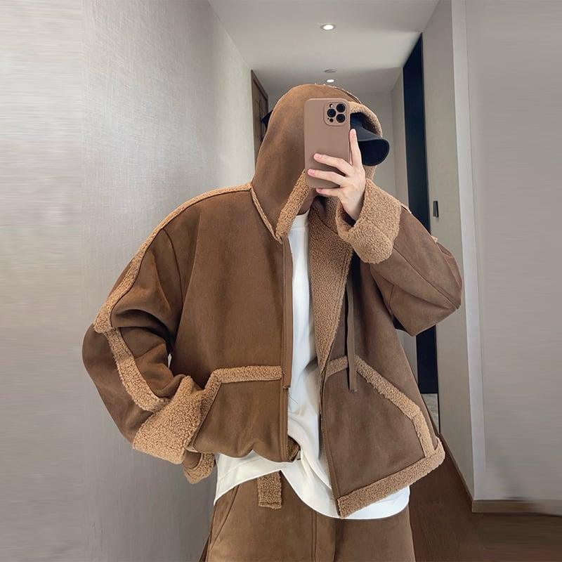 dannyandzeeシアリングフード付きジャケット | mblueshop