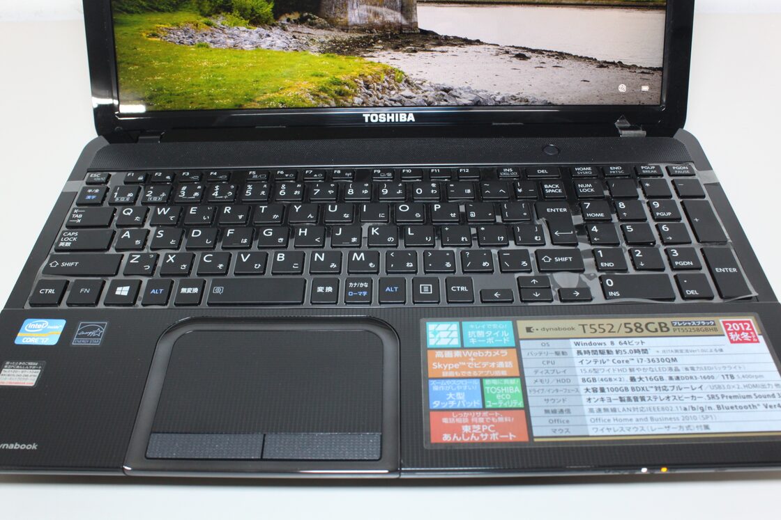 dynabook/T552 58GB/Win11/Intel Core i7-3630QM/SSD512GB/メモリ8GB 