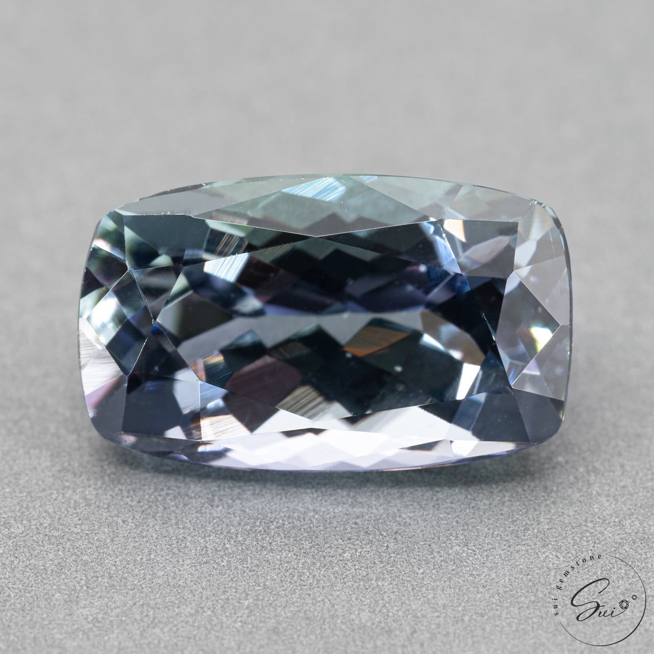 天然【非加熱】ゾイサイト・ブルーパープル・多色性 2.889ct 日独鑑別