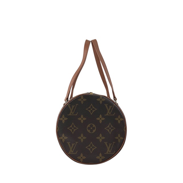 LOUIS VUITTON ルイヴィトン モノグラム ハンドバッグ ブラウン PVCレザー パピヨン ポーチ vintage ヴィンテージ オールド 4gch42
