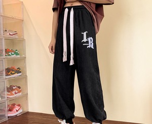 【韓国ファッション】ストリートロゴシンプルパンツ カジュアルレギンス スウェットパンツ