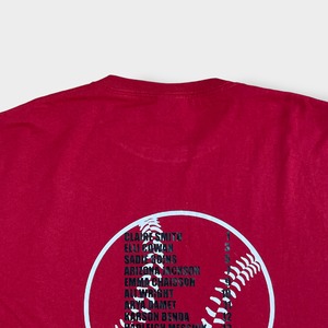 【JERZEES】プリント Tシャツ ソフトボール SOFTBALL バックプリント ロゴ 半袖 L US古着