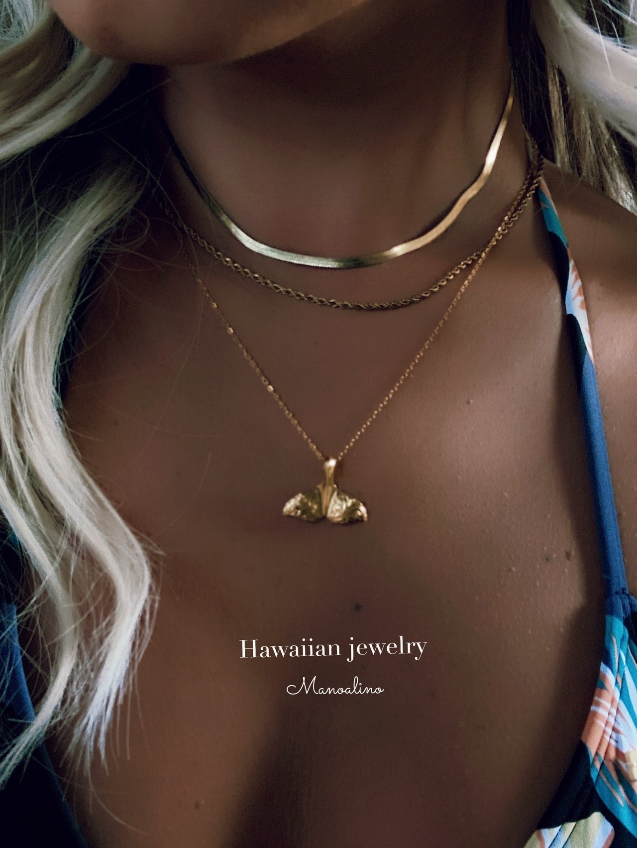 whaletail necklace Hawaiianjewelry(ハワイアンジュエリーホエールテールネックレス、クジラネックレス)