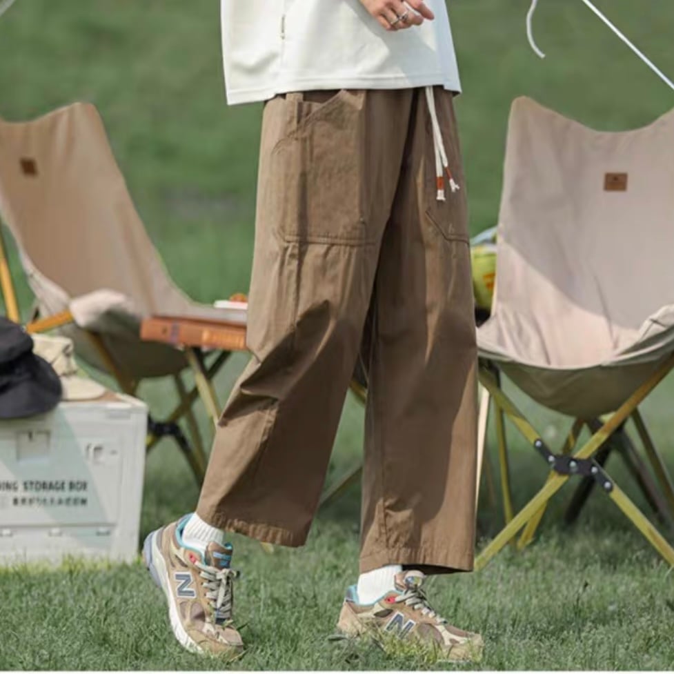 Straight wide pants -5col- A0035