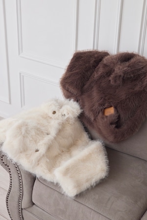 2way fluffy fur coat