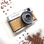 カフェ・ラテ Olympus Trip35 レトロフィルムカメラ 天然木材 caffe latte ギフト ブラウン 受注製作