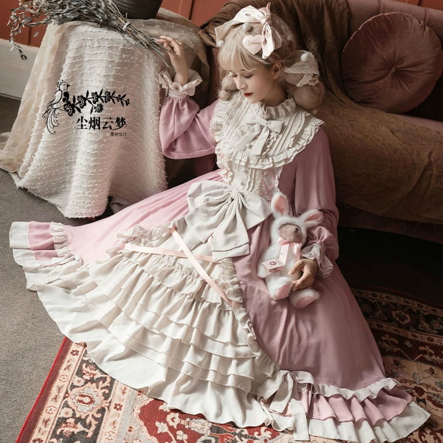 SEASONZ クラロリ エレガント ノスタルジック フリル ウエストリボン