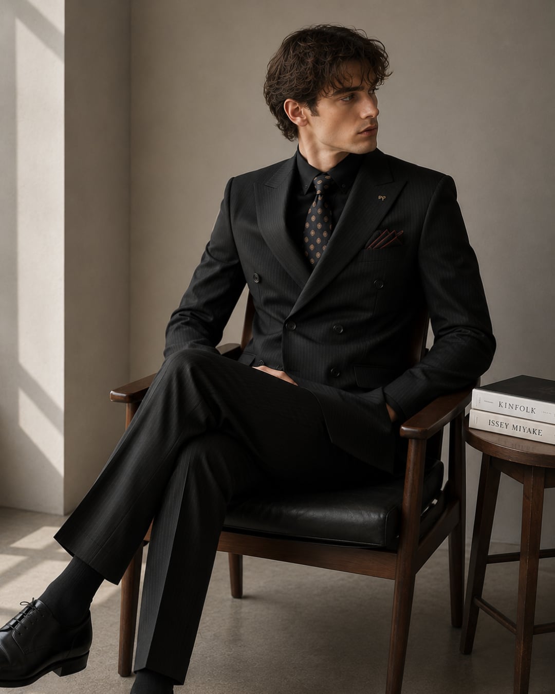 Classic Pinstripe Two Piece Suit