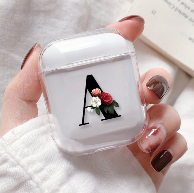AからZまであります◎イニシャルフラワー AirPodsケース ND-14433