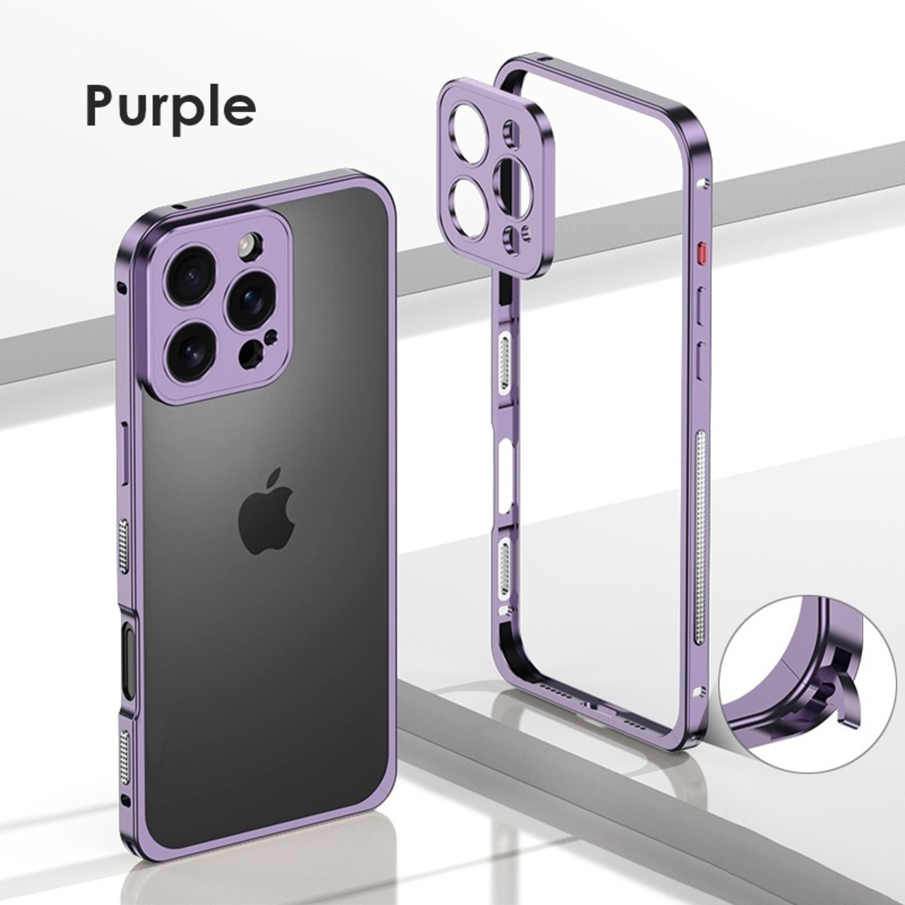 ◆iPhone 16/15/14/13/Pro/Pro Max/Plus/e◆Lock Metal Frame + Camera Cover Case / ロック メタルフレーム + カメラ カバー スマホケース