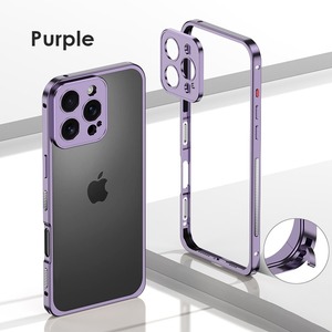 ◆iPhone 16/15/14/13/Pro/Pro Max/Plus/e◆Lock Metal Frame + Camera Cover Case / ロック メタルフレーム + カメラ カバー スマホケース
