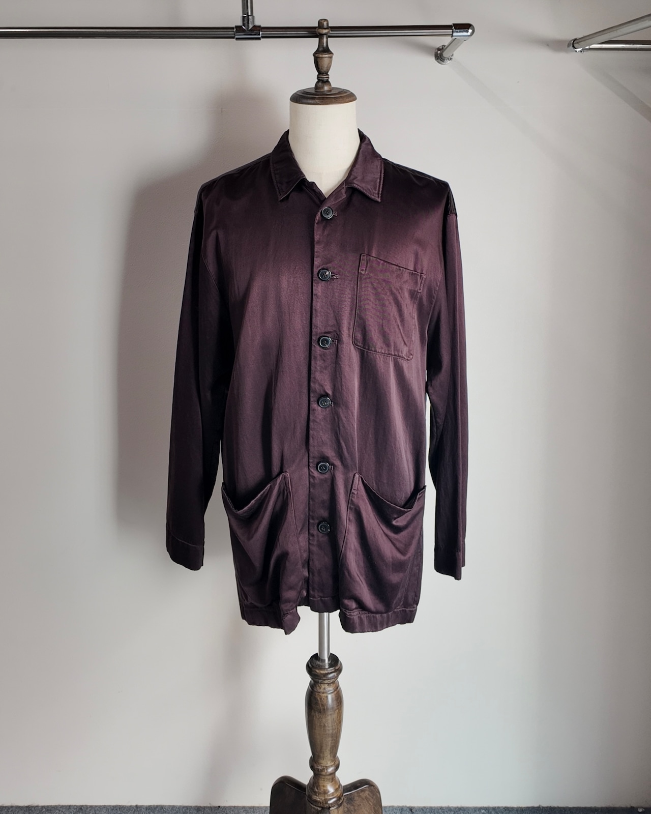 【DRIES VAN NOTEN】over silhouette satin jacket