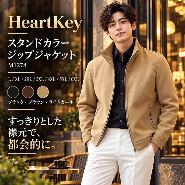 スタンドカラー ジップジャケット M1278